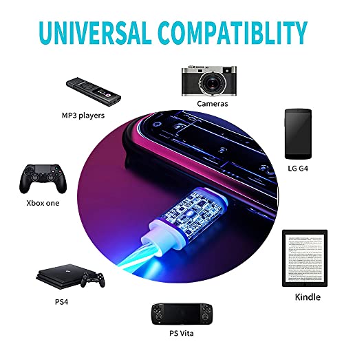 PS4 Denetleyici Şarj, 2-Pack PS4 Şarj Kablosu 10FT Akan LED mikro USB 2.0 Veri Sync Şarj Kablosu için Playstation 4, PS4 Ince