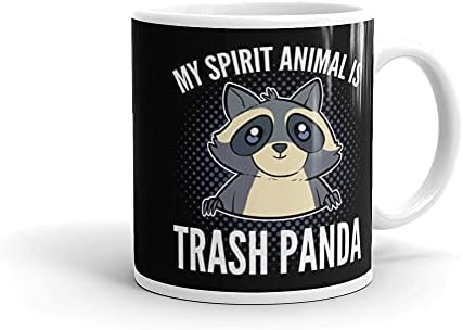 Çöp Panda Ruhum Hayvan bir Çöp Panda Beyaz parlak kupa