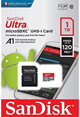 Ultra 1 TB microSDXC Samsung Galaxy için Çalışır S20 FE 5G Artı SanFlash ve SanDisk tarafından Doğrulanmış (A1/C10/U1/8 k / 120MBs)