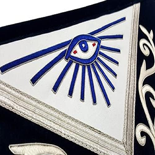 Masonik Regalia Blue Lodge Geçmiş Usta Masonlar İpek Dişli Masonik Önlük