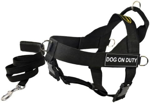 Dean ve Tyler Bundle One DT Universal Harness, Görevli Köpek, Küçük (24, 27) + Bir Yastıklı Köpek Tasması, 6 Fit Paslanmaz Çelik