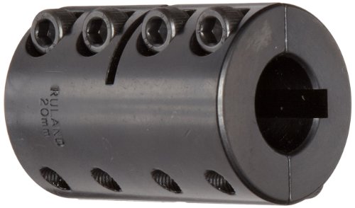 Ruland MSPC-40-40-Kamalı SS İki Parçalı Sıkma Rijit Kaplin, Paslanmaz Çelik, Metrik, 40mm Delik A Çapı, 40mm Delik B Çapı, 77mm
