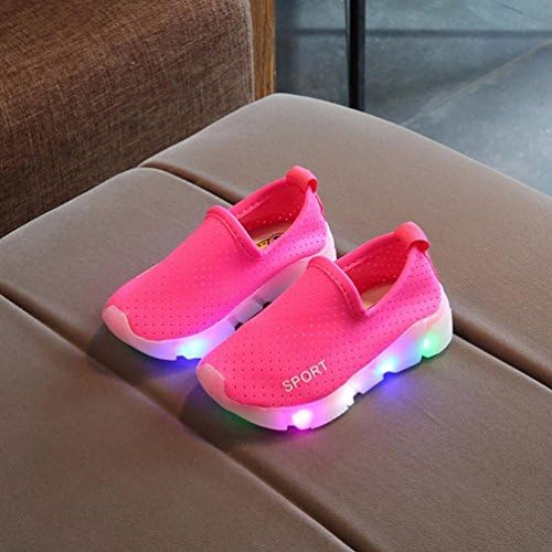 KONFA Genç Bebek Erkek Kız Aydınlık Koşu Sneakers, 1.5-4 yaş için, LED Nefes Spor Ayakkabı