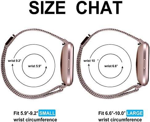 SİNPY saat kordonları için fitbit versa 2 bantları, Metal Ayarlanabilir Yedek Bilekliği için Kadın / Erkek, ile Uyumlu Fitbit