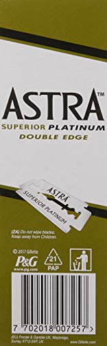 Astra Platinum Çift Kenarlı Emniyetli Tıraş Bıçağı, 100 Adet (1'li Paket)