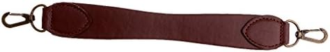 Dovewıll 29 cm Kısa PU Deri Çanta Çanta Askısı Kolu Tutucu Yedek Çanta Aksesuarları Beyaz Kahverengi-Kahve
