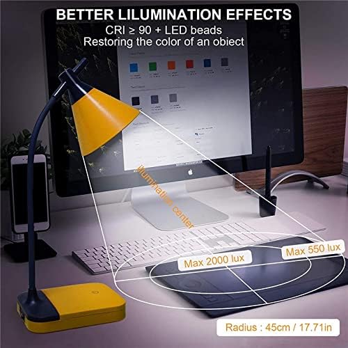 XHE Masa lambası Kısılabilir 360°Esnek Şarj Edilebilir LED Masa Lambası ile 3 Renk Modu Dokunmatik Kontrol Masa Lambası USB Şarj