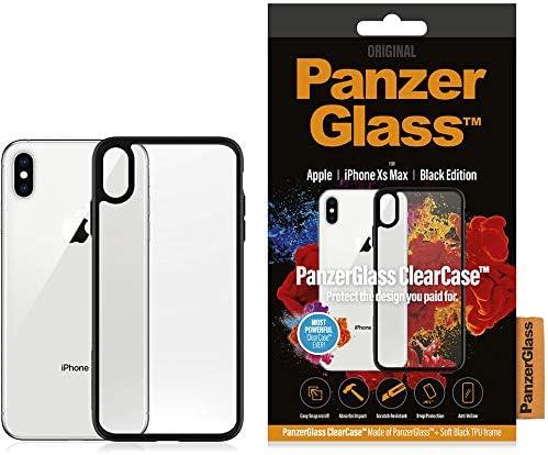 iPhone Xs Max için PanzerGlass ClearCase-Siyah Baskı