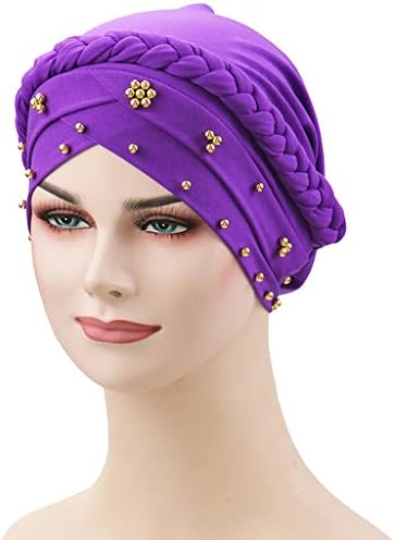 Türban Önceden bağlı Boho Bükülmüş Saç Bere Headwrap Düğüm Şapkalar Kafa Bandı Kemo Kanser Kap Kadınlar için Afrika