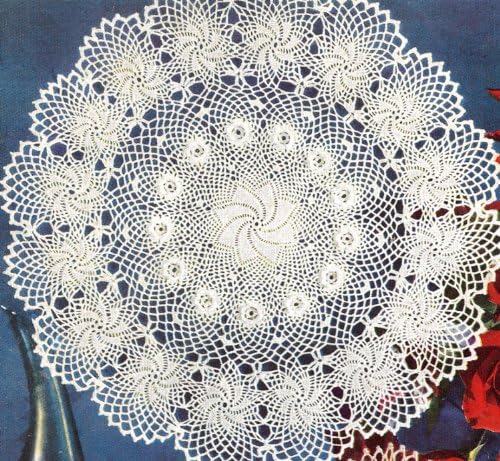 Vintage Tığ DESEN yapmak için - Doily Erin İrlandalı Gül Çiçek Tasarım. DEĞİL bitmiş bir madde. Bu, yalnızca öğeyi yapmak için