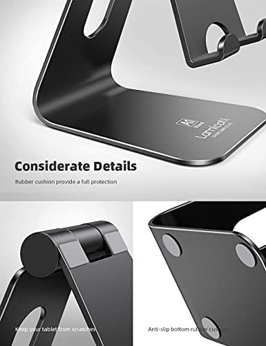 Lamicall Tablet Standı Çok Açılı Ayarlanabilir Tablet Tutucu Paketi-Siyah ve Gri