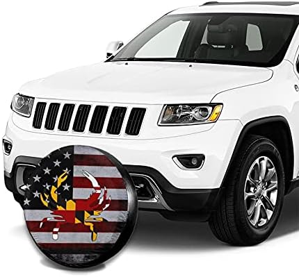 LANHW Maryland Bayrağı Yengeç Yedek Lastik Jant kapağı Araba Kamyon SUV Camper Jeep Wrangler Sahara için Uyar