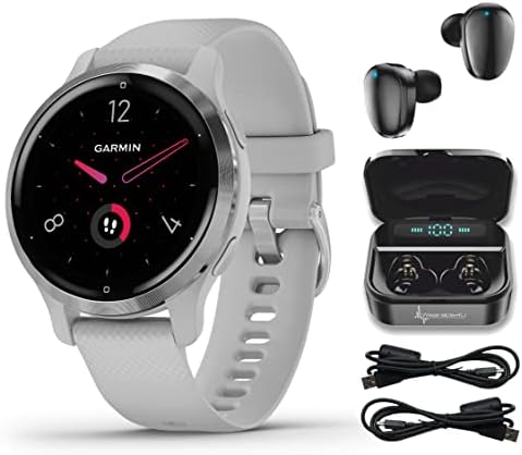 Garmin Venu 2S GPS Spor Fitness Daha Küçük Boyutlu Smartwatch, Sis Gri Kılıflı ve Silikon Bantlı Gümüş Çerçeve, AMOLED Ekran,