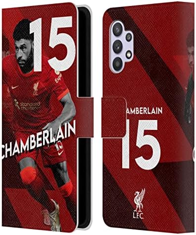 Kafa Kılıfı Tasarımları Resmi Lisanslı Liverpool Futbol Kulübü Alex Oxlade-Chamberlain 2021/22 İlk Takım Deri Kitap Cüzdan Kılıf