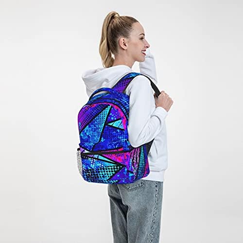 Seyahat Laptop sırt çantası erkek kız iş okul çantası Bookbag Art Deco leke cam boyama