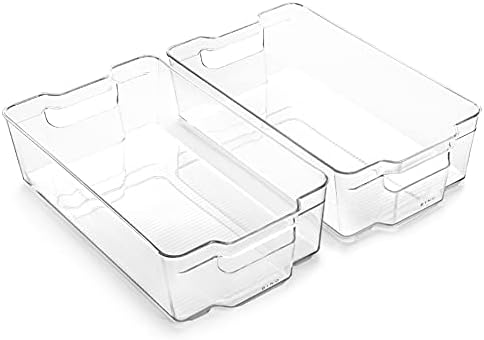BİNO / İstiflenebilir Plastik Saklama Kutuları, X - Large-2 Paketi | İSTİFLEYİCİ KOLEKSİYONU / Çok Kullanımlı Organizatör Kutuları