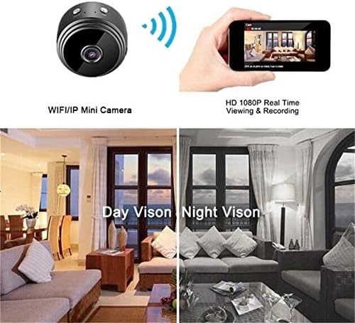 Casus Kamera Kablosuz Gizli WiFi Mini Kamera 1080P HD Çok Fonksiyonlu Gözetleme Güvenlik Kamerası-Taşınabilir Kamera Kapalı Kamera-Gece