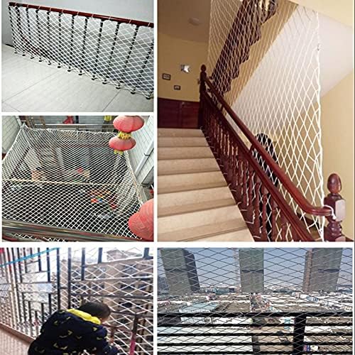 ALGWXQ Dayanıklı Çocuk güvenlik Ağı Merdiven Korkuluk Çit Örgü Balkon koruma ağı Açık İnşaat güvenlik Ağı Köpek Kedi Net Renk: