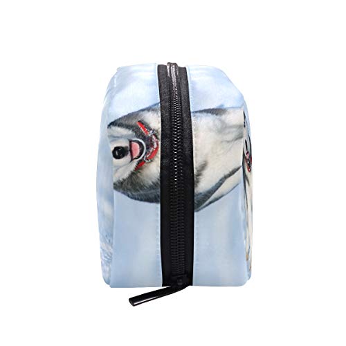 Unicey Husky Makyaj Çantaları Taşınabilir Tote Kozmetik Çantası seyahat kozmetik düzenleyici makyaj çantası makyaj Kılıfları