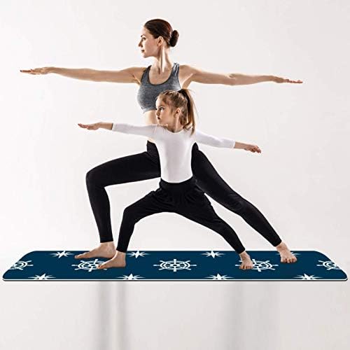 Unicey Plaj Pusula Desen Yoga Mat Kalın Kaymaz Yoga Paspaslar için Kadın ve Kız egzersiz matı Yumuşak Pilates Paspaslar, (72x24