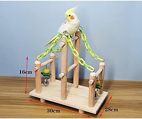 YZJC Papağan Playstand Kuş Oyun Alanı,taşınabilir Komik Ahşap Papağan Kuş Levrek Standı Oyun Spor Salonu için Papağanlar Conures