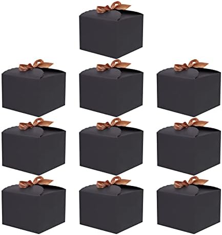 YARDWE 10 adet Kağıt Kek Kutuları Cupcake Taşıyıcı Kutuları Muffin Şeker Kağıt kurdelalı kutular Hediye Veren Doğum Günü Partisi