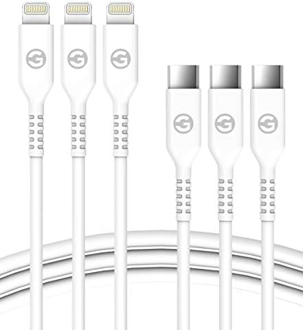 Galvnox iPhone Şarj Kabloları iPhone 12/13 Pro Max (Apple MFi Sertifikalı) USB C'den Yıldırım Kablolarına (3 Paket) USB-C 18W