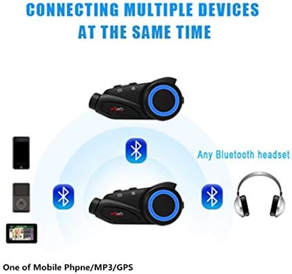 VCOROS M3 Kask Bluetooth Kulaklık İnterkom-6-Riders için Motosiklet Kask İletişim Sistemleri FM Radyo ile Eşleştirme Aralığı-1000