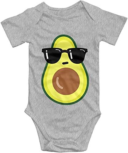Pyuang serin avokado güneş gözlüğü bebek pamuk kısa kollu Bodysuit komik tulum giysileri ile bebek için