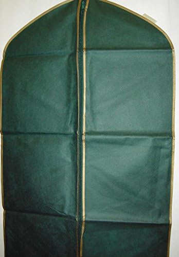 Tuva İrlandalı Yeşil Nefes Alabilen Takım Elbise / Elbise Fermuarlı Seyahat Konfeksiyon Çantası, 40, Altın Süslemeli, Tuva Inc.