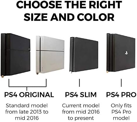 HumanCentric PS4 Montaj için PS4 Orijinal (2013-orta Modeli) + 2 Denetleyici Bağlar Paket (Siyah) / Duvara Monte veya Arkasında