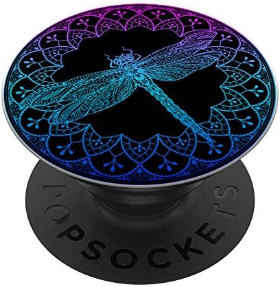 Mandala Fraktal Geometri Güzel Böcek Güzel Yusufçuk PopSockets PopGrip: Telefonlar ve Tabletler için Değiştirilebilir Kavrama