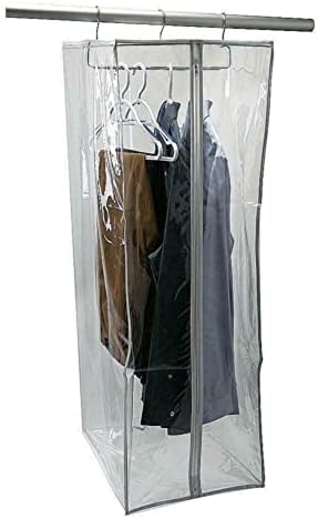 Büyük asılı elbise çantası fermuarlı konfeksiyon gardırop çelik çerçeve tozluk temizle saklama torbaları asılı depolama gömlek