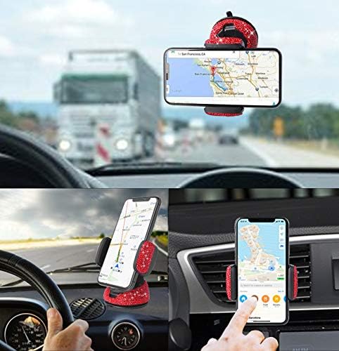 Araç Telefonu Dağı Rhinestone Kristal Araç İç Dekorasyon Evrensel Cep Telefonu Tutucu Klip Dashboard Cam ve Hava Firar için Hava