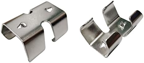 NNNJunhua Paslanmaz Çelik Ağır Halat Kelepçeleri Çift Halat Kelepçeleri 2 Satır Halat Metal Klipler Uyar 14/45 İnç(8mm) için