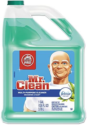 Mr. Clean 23124CT Çok Amaçlı Temizleme Solüsyonu w / Febreze 128oz Şişe Çayırları ve Yağmur Kokusu 4 / CT