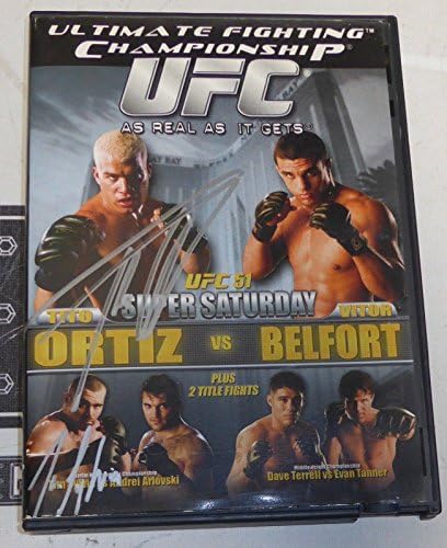 Tito Ortiz & Tim Sylvia İmzalı UFC 51 2005 DVD vs Vitor Belfort MMA İmzalı UFC Çeşitli Ürünler