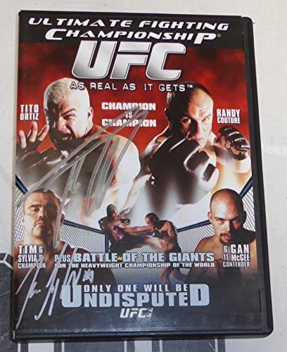 Tito Ortiz & Tim Sylvia İmzalı UFC 44 2003 DVD MMA Undisputed Champion İmzalı-İmzalı UFC Çeşitli Ürünler