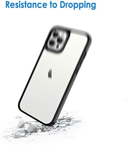 JETech Kılıf ile Uyumlu iPhone 12 Pro Max 6.7-İnç, Darbeye Dayanıklı Telefon Tampon Kapak, Anti-Scratch Temizle Geri (Siyah)