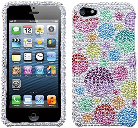 Asmyna İPHONE5HPCDM046NP Lüks Göz Kamaştırıcı Diamante Bling iPhone için kılıf 5 - 1 Paket - Perakende Ambalaj-Bebek Mavisi /