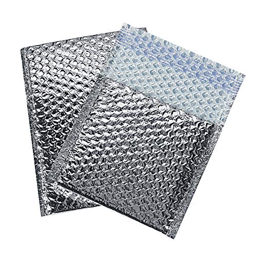 Cool Shield Bubble Mailler, 6 x 6 1/2, Gümüş, Su Geçirmez, Yalıtımlı Ambalaj, Bozulabilir Veya Sıcaklığa Duyarlı Ürünlerin Nakliyesi