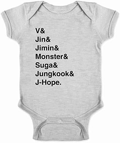 K-Pop Grubu İsimleri Listesi Bebek Erkek Bebek Kız Bodysuit