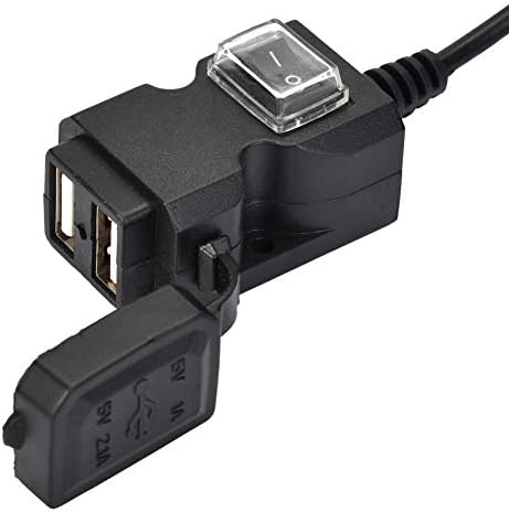 Aramox Çift USB Şarj, 9-24 V Motosiklet Elektrikli Araç Çift USB Şarj Cep Telefonu Şarj 1.5 A / 2A