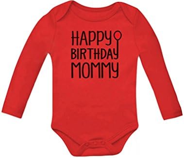 Doğum günün kutlu Olsun Anne Sevimli Erkek Kız Bebek Anne Hediyeler Bebek Uzun Kollu Bodysuit