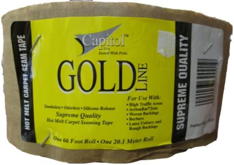 Capitol Gold Line Halı Bandı / Sıcakta Eriyen Halı Dikiş Bandı / Dumansız ve Kokusuz Silikon Bırakma / Yüksek Trafik Alanlarında
