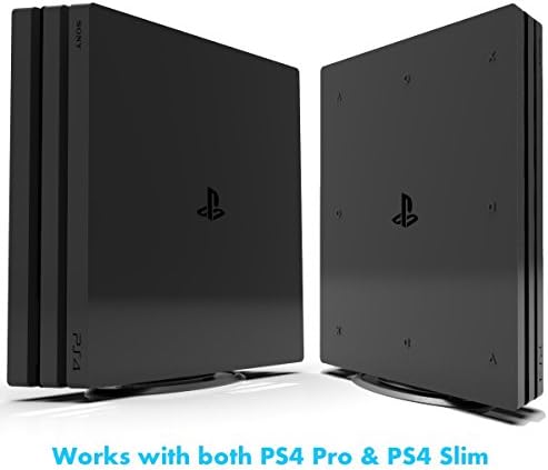 Stealth PS4 Slim / PS4 Pro Dikey Stant PS4 Pro PS4 Slim Stand-Çelik Ağırlıklı ve Kaymaz Taban Siyah