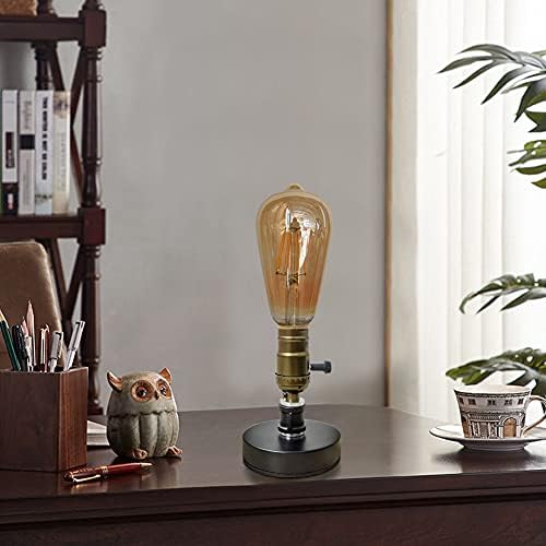 Vintage endüstriyel masa lambası tabanı için E26 Edison ampul, Steampunk antik Accent ışıkları, Retro masa lambası dekorasyon