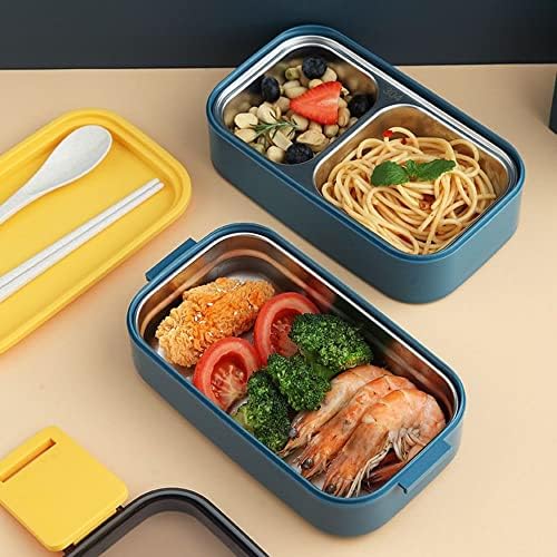 Nowhy Sevimli Plastik Sızdırmaz Salata Meyve Çocuklar ıçin 304 Paslanmaz Çelik Gıda Saklama Kutuları Okul Öğle Yemeği Kutusu