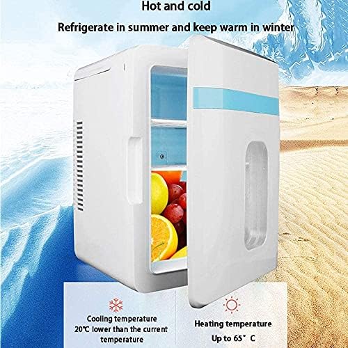 JIAX Mini Buzdolabı Yurt için Taşınabilir Mini Buzdolabı, Sıcak ve Soğuk için Taşınabilir Araç Buzdolabı İçecekler için Çift