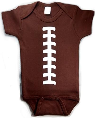 Özel Kişiselleştirilmiş Arka Yazı Bodysuit Kıyafet Kahverengi Unisex ile Bebek Futbolu